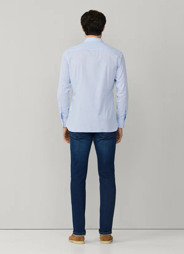 Tailored Fit Engineered Stripe Poplin Shirt