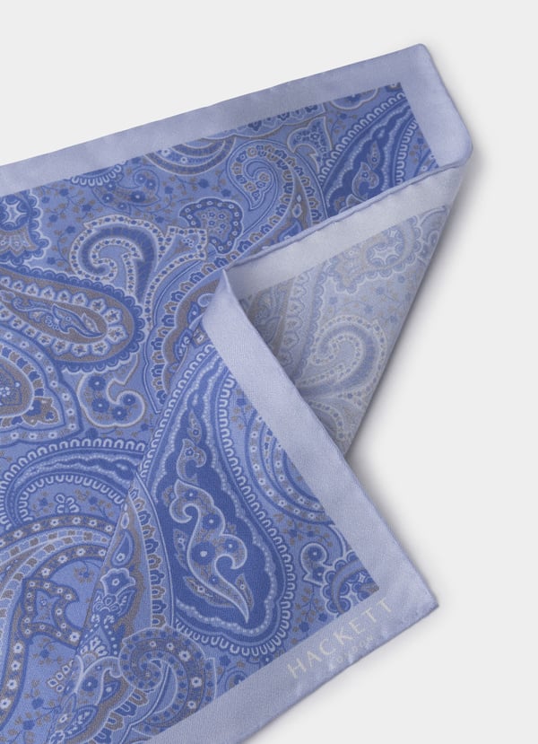 Large Paisley Silk Pocket Square