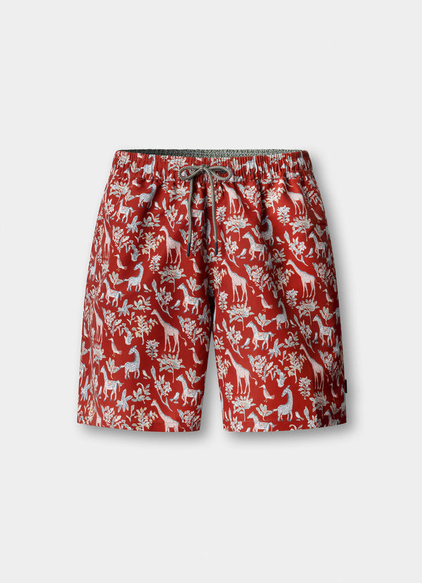 Safari Print Swim Trunk
