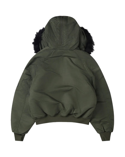 Rassvet Men Hooded N-2B Bomber Jacket ¨C Green