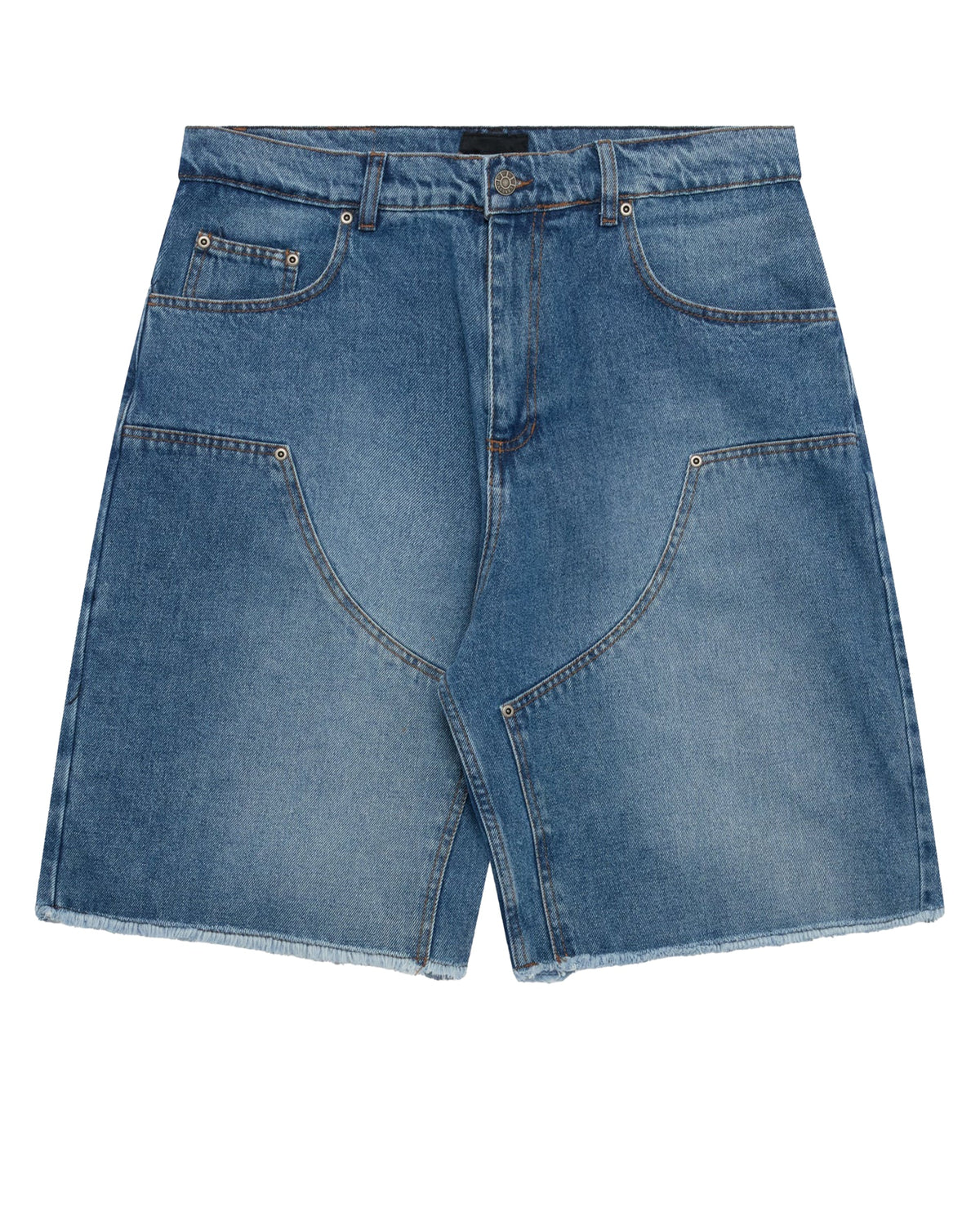 Rassvet Sun Dyed Double Knee Baggy Denim Shorts