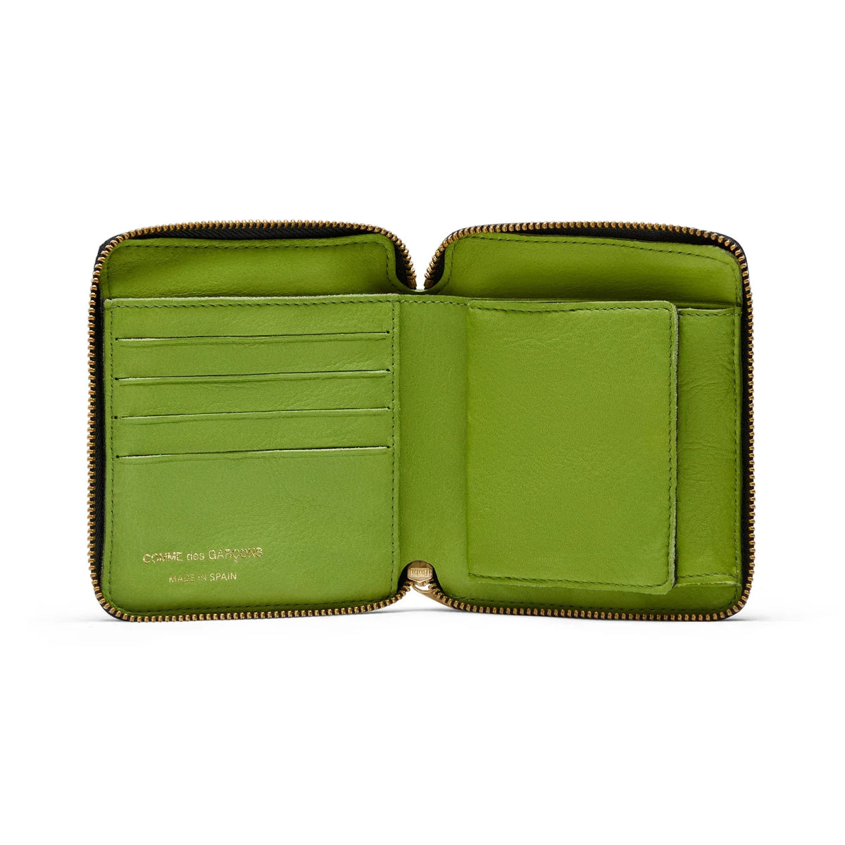 CDG Wallet Washed Wallet Line SA2100WW Zip Around Wallet ¨C Green