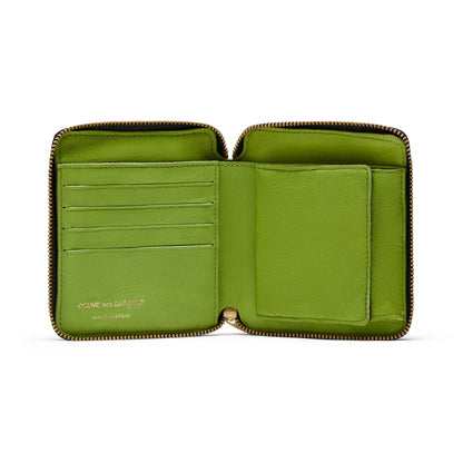CDG Wallet Washed Wallet Line SA2100WW Zip Around Wallet ¨C Green